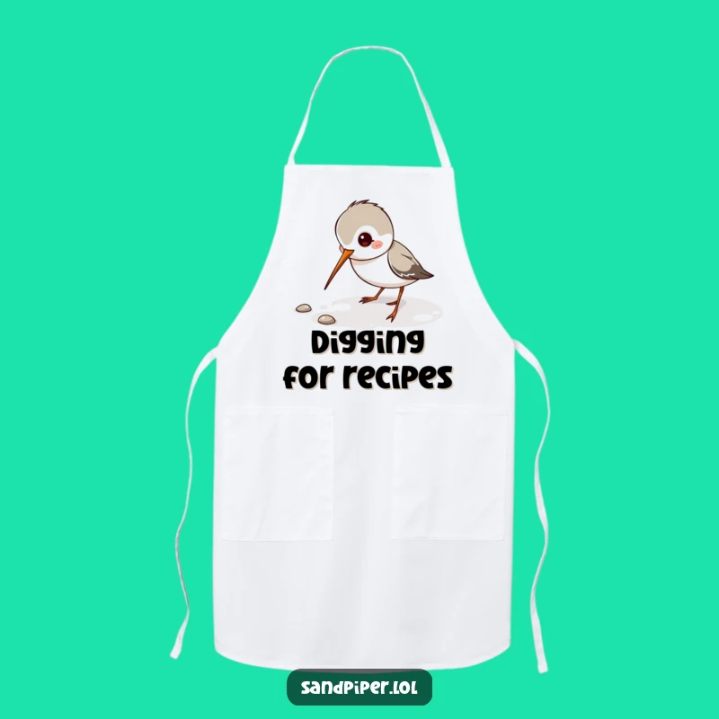 Funny Sandpiper Apron: Digging Bird Kitchen Fun, Chef's Nature Gift