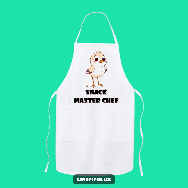 Funny Practical Sandpiper Snack Hunter Apron - Humorous Kitchen Gift