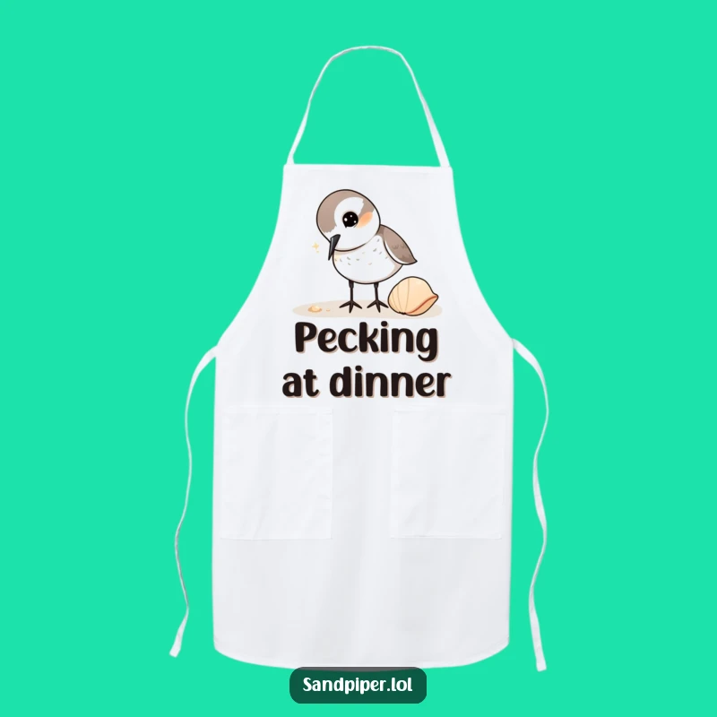 Funny Sandpiper Apron: Curious Chef Bird Design, Perfect Kitchen Gift