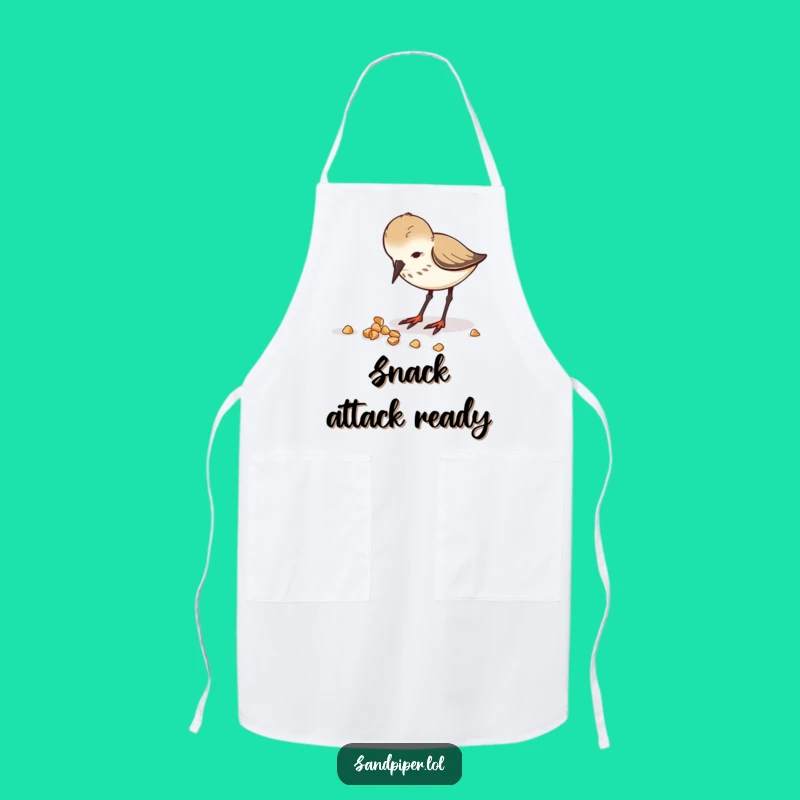 Funny Sandpiper Apron - Enthusiastic Chef Wear for Beachy Kitchens