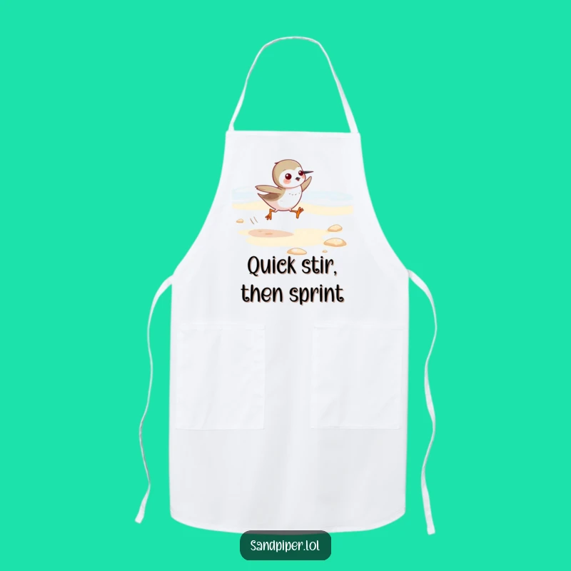 Funny Sandpiper Apron: Kitchen Runner Bird Design, Perfect Chef Gift