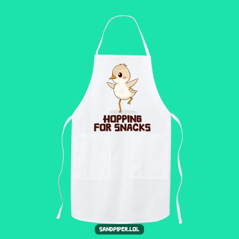 Funny Sandpiper Hopping Apron - Cook with a Determined Bird, Perfect Funny Gift!