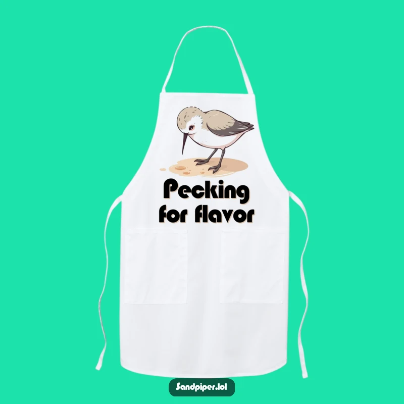 Funny Sandpiper Pecking Apron - Curious Bird Kitchen Wear Funny Gift