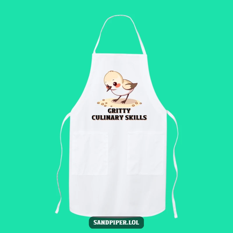Funny Sandpiper Pecking Sand Apron - Cook with Coastal Charm!