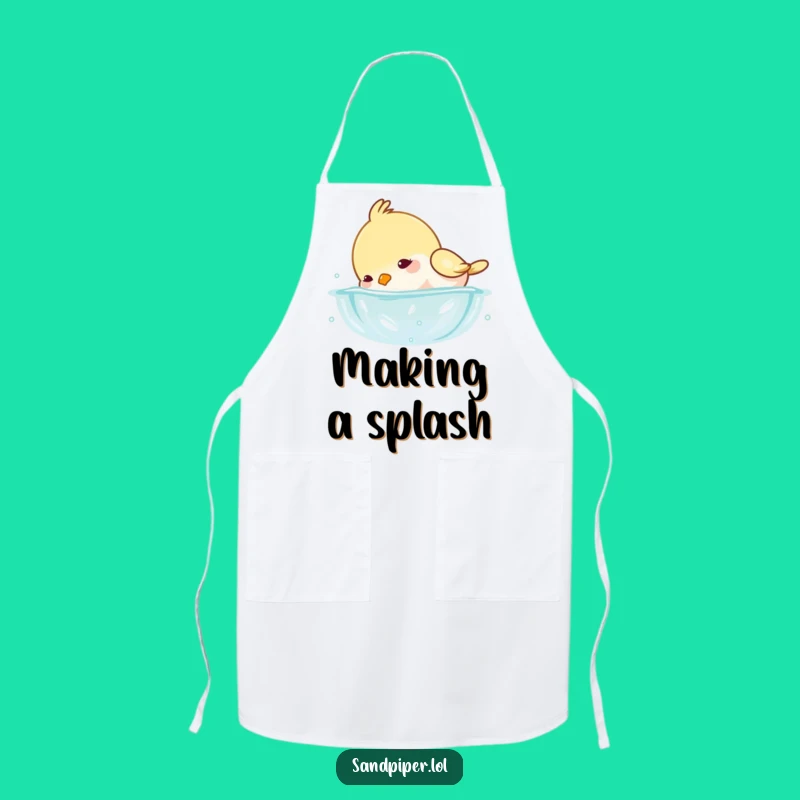 Funny Splashy Bird Apron: Cook with Playful Flair in the Kitchen