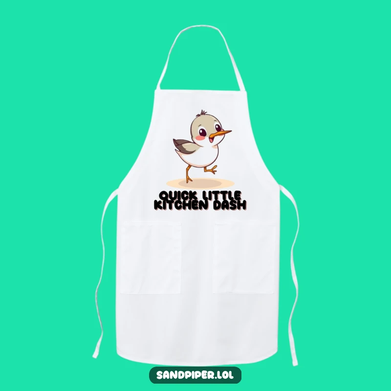 Funny Sandpiper Scurry Apron: Chef Bird Kitchen Wear, Perfect Funny Gift