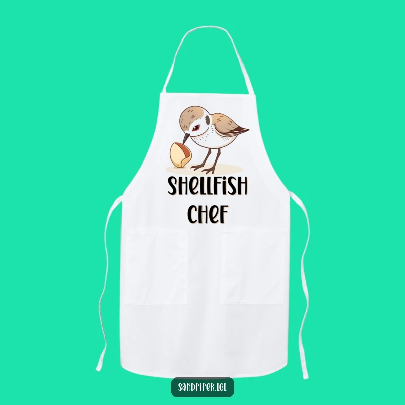 Funny Sandpiper Seashell Apron: Hilarious Kitchen Accessory for Beach Cooks