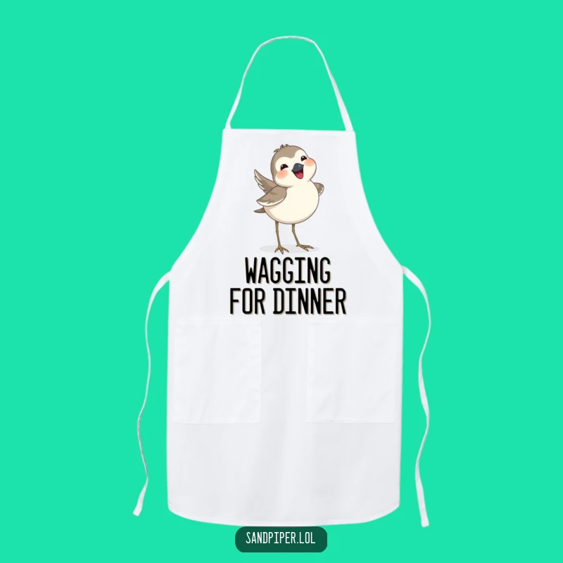 Funny Sandpiper Tail Wag Apron - Kitchen Happy Bird Gift