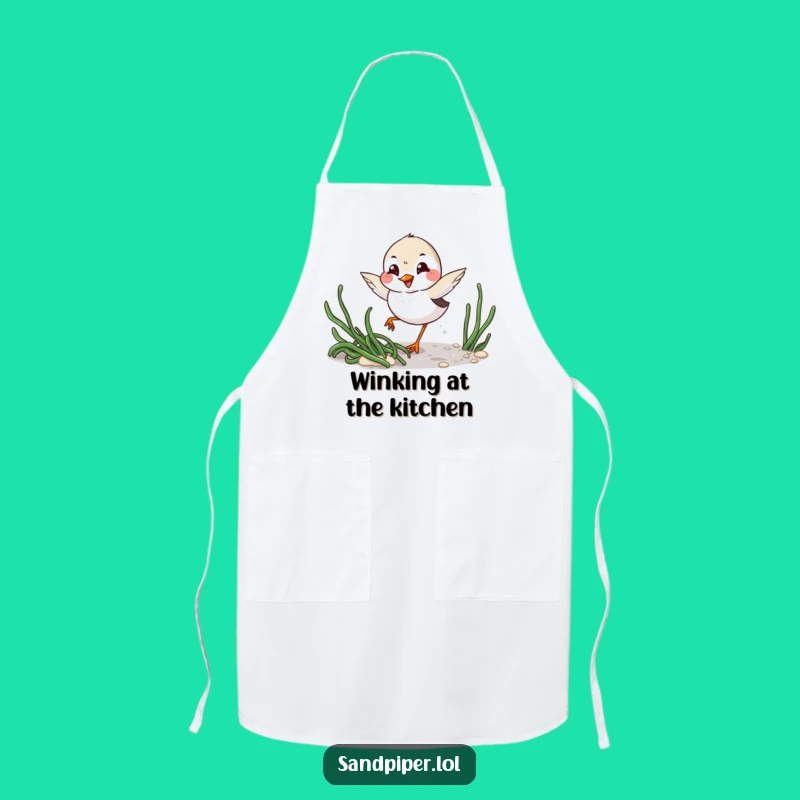 Funny Chef Sandpiper Apron: Mischievous Kitchen Bird Gift