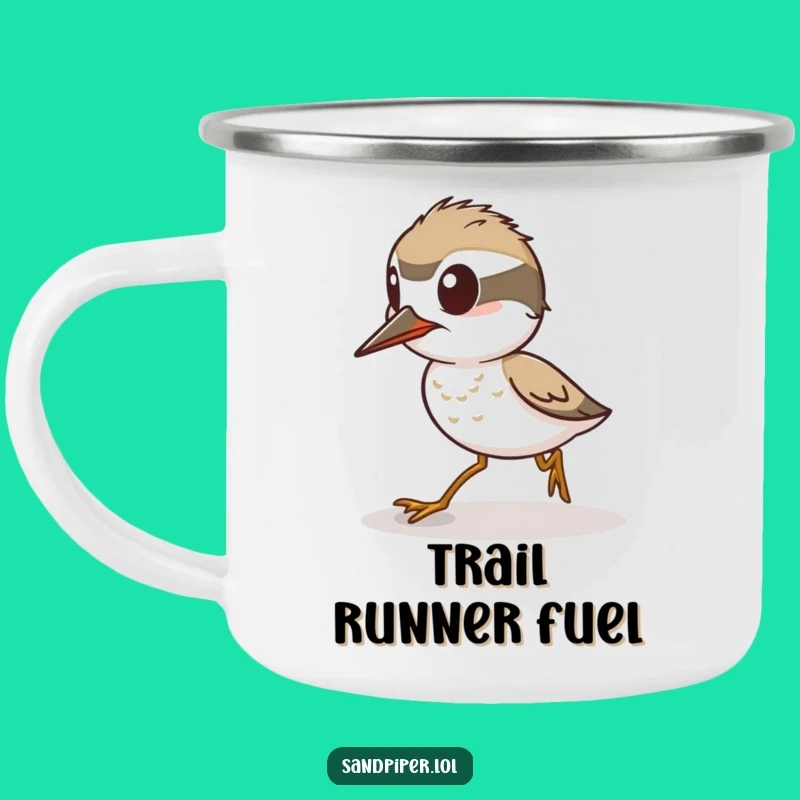 Funny Alert Sandpiper Camping Mug: Adventure Ready, Sprint Humor, Perfect Funny Gift