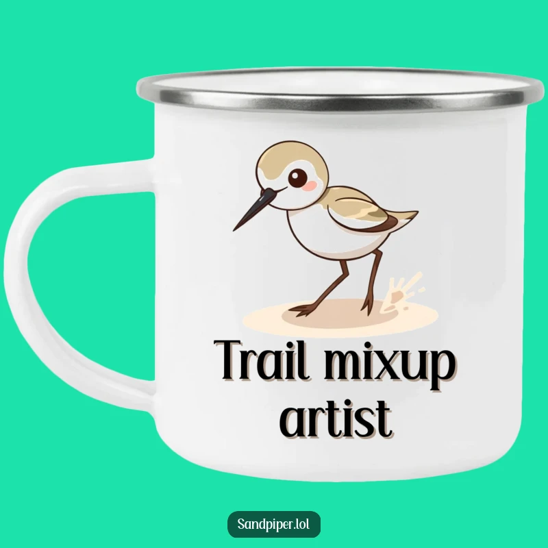 Funny Sandpiper Zigzag Camping Mug: Your Trail Buddy for Laughter