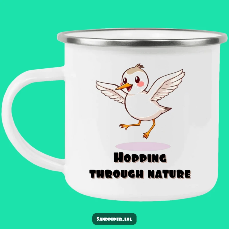 Funny Sandpiper Adventure Mug: Cheerful Bird Outdoor Gift