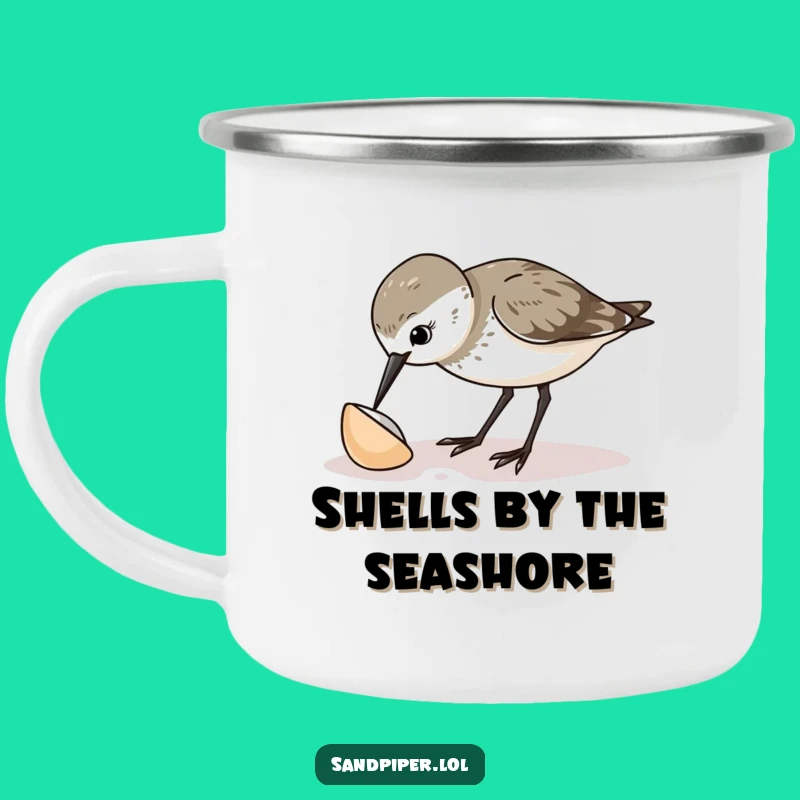 Funny Sandpiper Curiosity Camping Mug - Outdoor Bird Lover Gift
