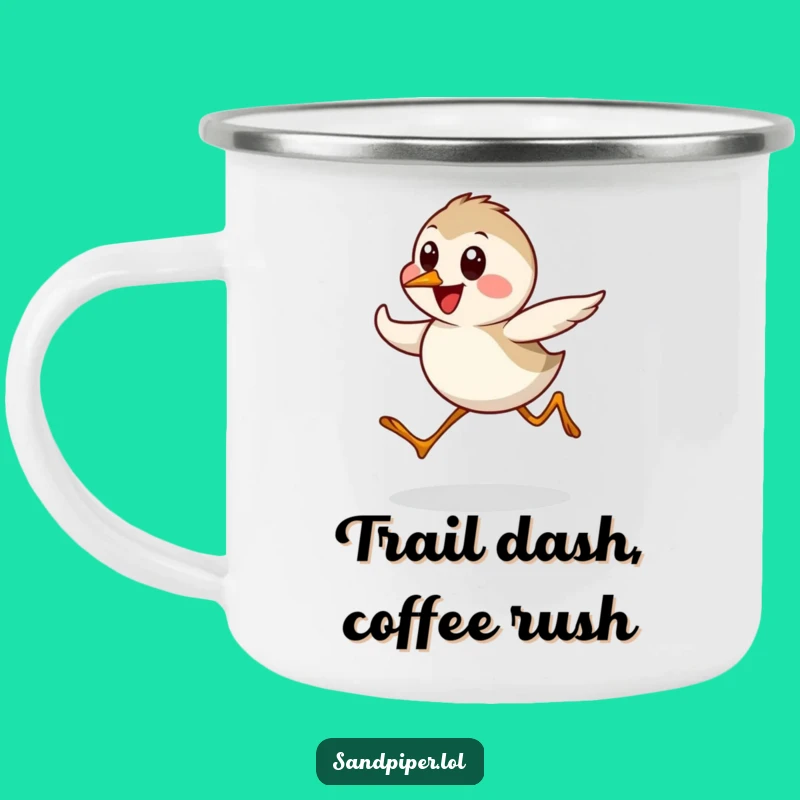 Funny Sandpiper Camping Mug: Durable Cute Bird Dash, Perfect Outdoor Funny Gift