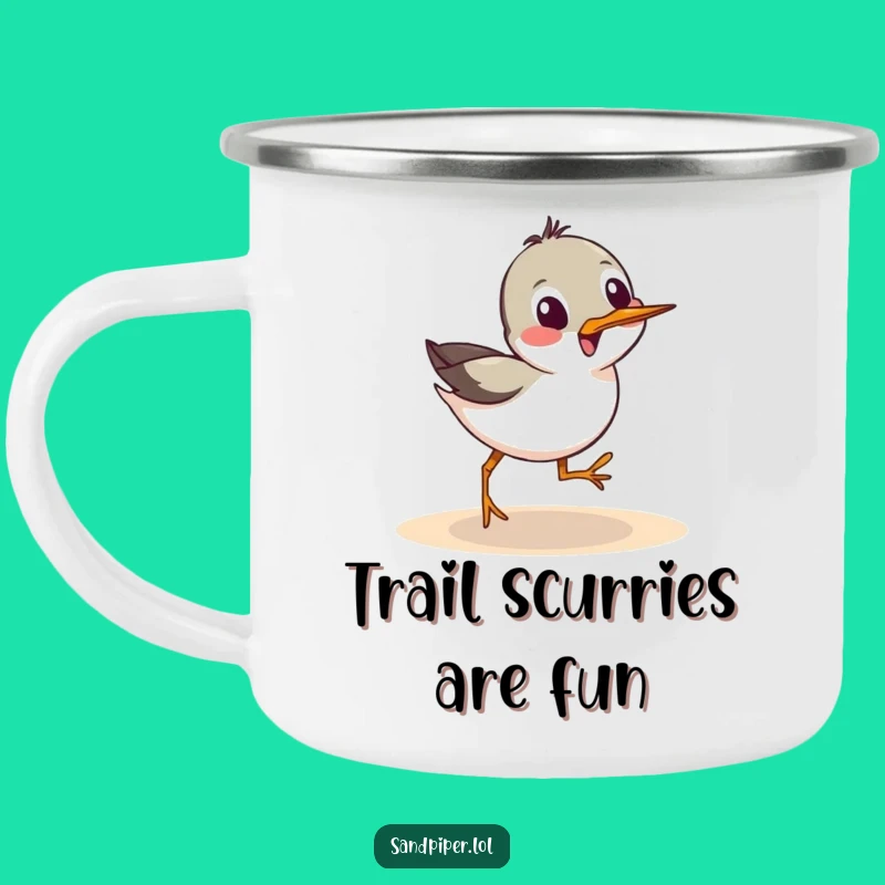 Funny Sandpiper Scurry Camping Mug: Outdoor Bird Drinkware, Perfect Funny Gift