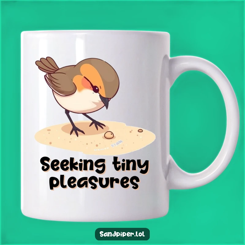 Funny Curious Bird Pecking Mug - Intriguing Nature Lover's Gift