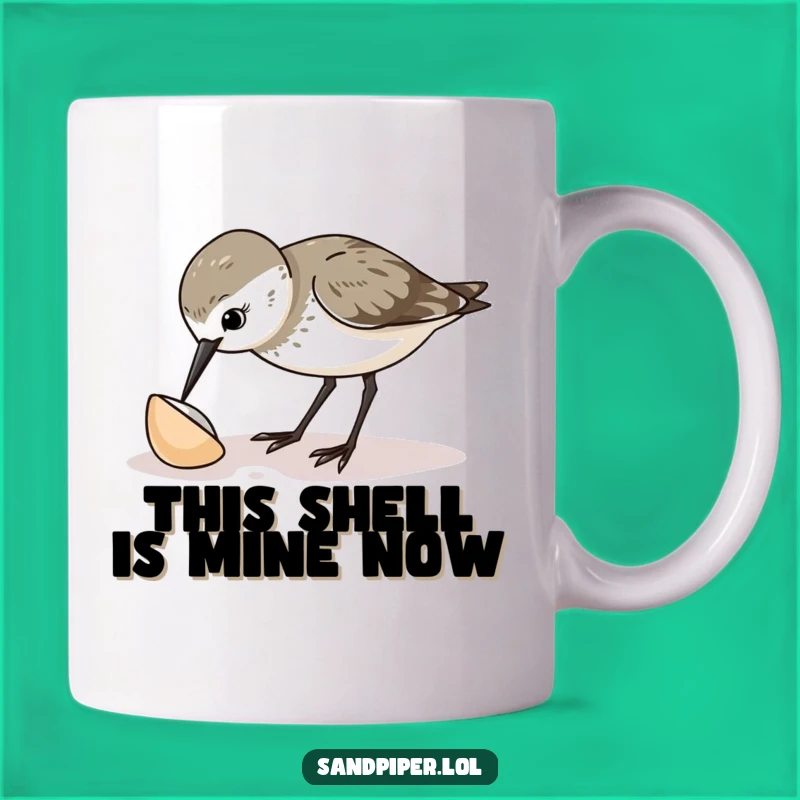 Funny Sandpiper Curiosity Mug - Adorable Bird Peeking Gift