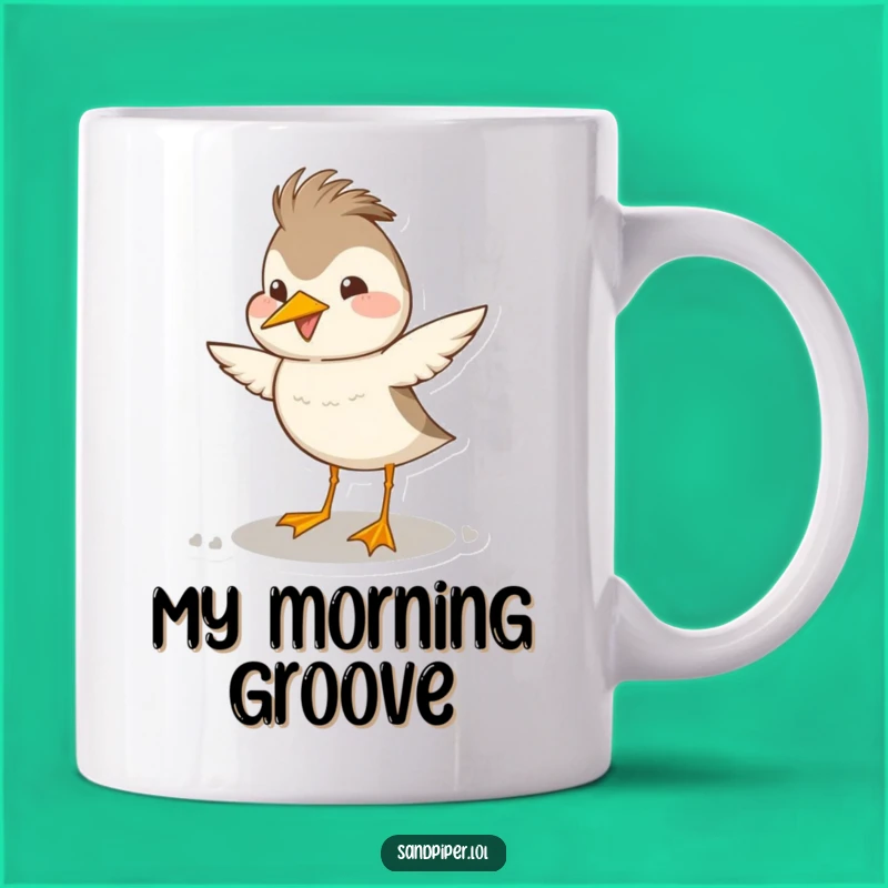 Funny Sandpiper Head Bob Mug - Hilarious Bird Dance Gift for Joyful Souls