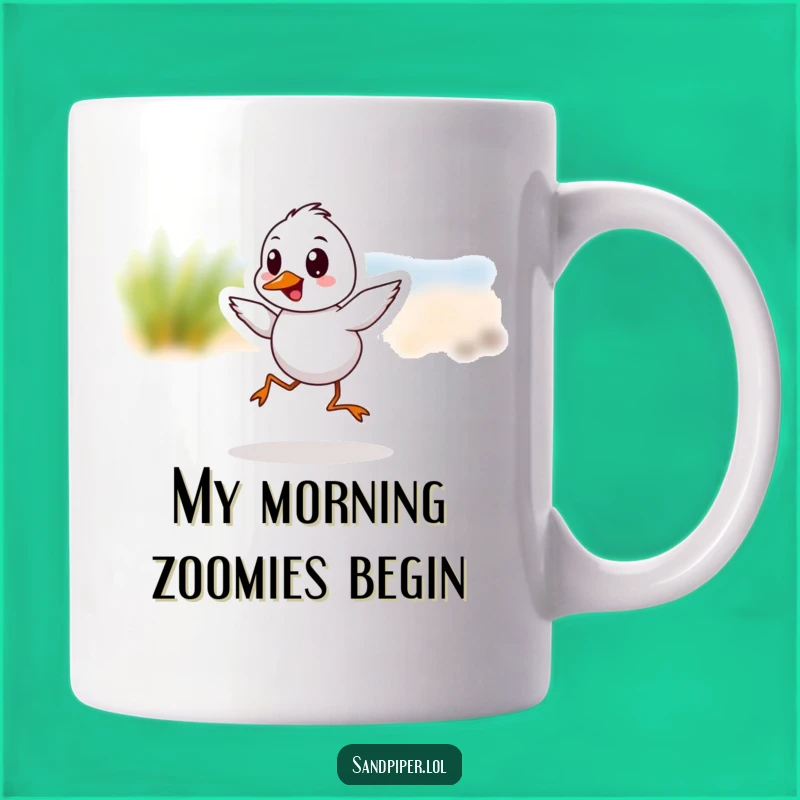 Funny Sandpiper Hop Mug: Cheerful Bird Art, Perfect Gift for Bird Lovers