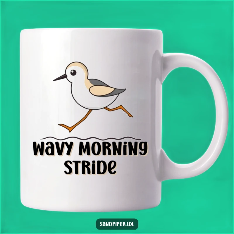 Funny Sandpiper Long Legs Mug: Hilarious Beach Runner's Adventure Gift