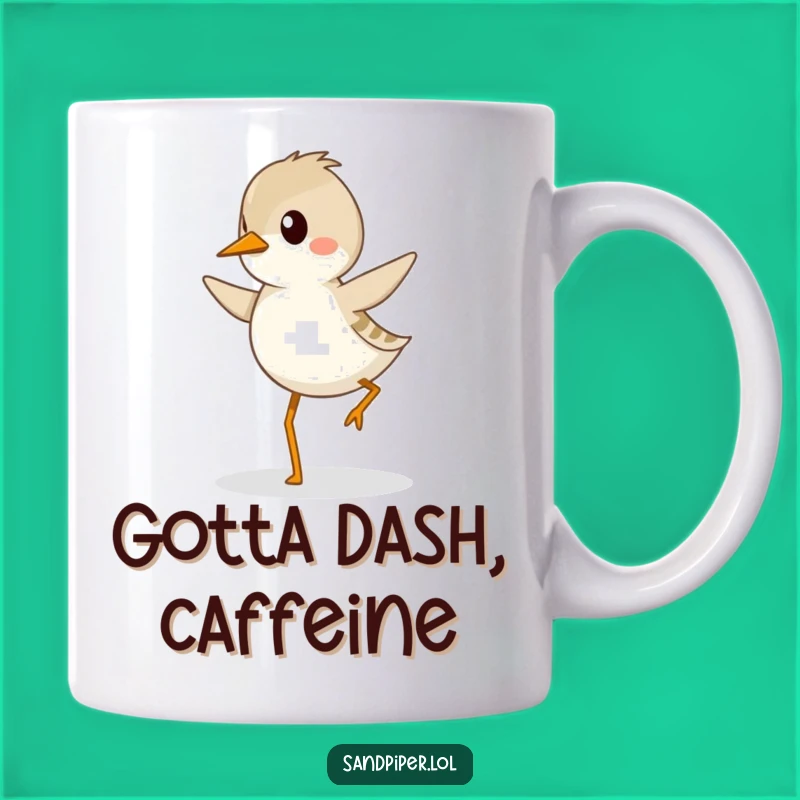 Funny Sandpiper Hopping Mug - A Determined Little Bird's Funny Gift!