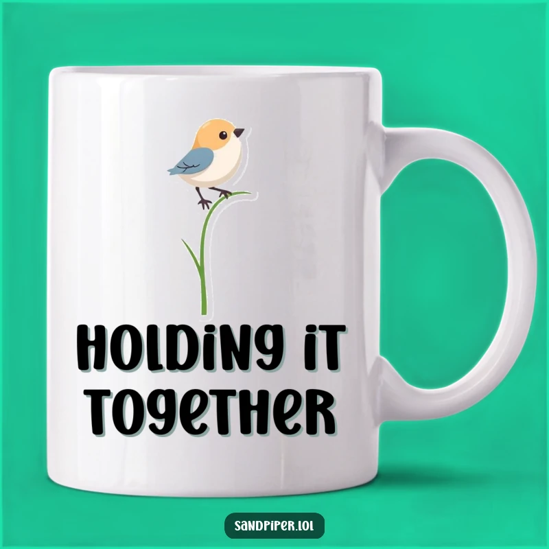 Funny Bird Grass Balancer Mug - Hilarious Gift for Clumsy Bird Lovers