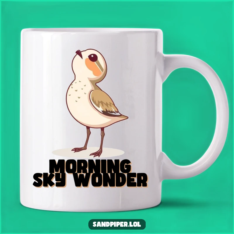 Funny Sandpiper Wonder Mug - Awestruck Bird Gift for Dreamers