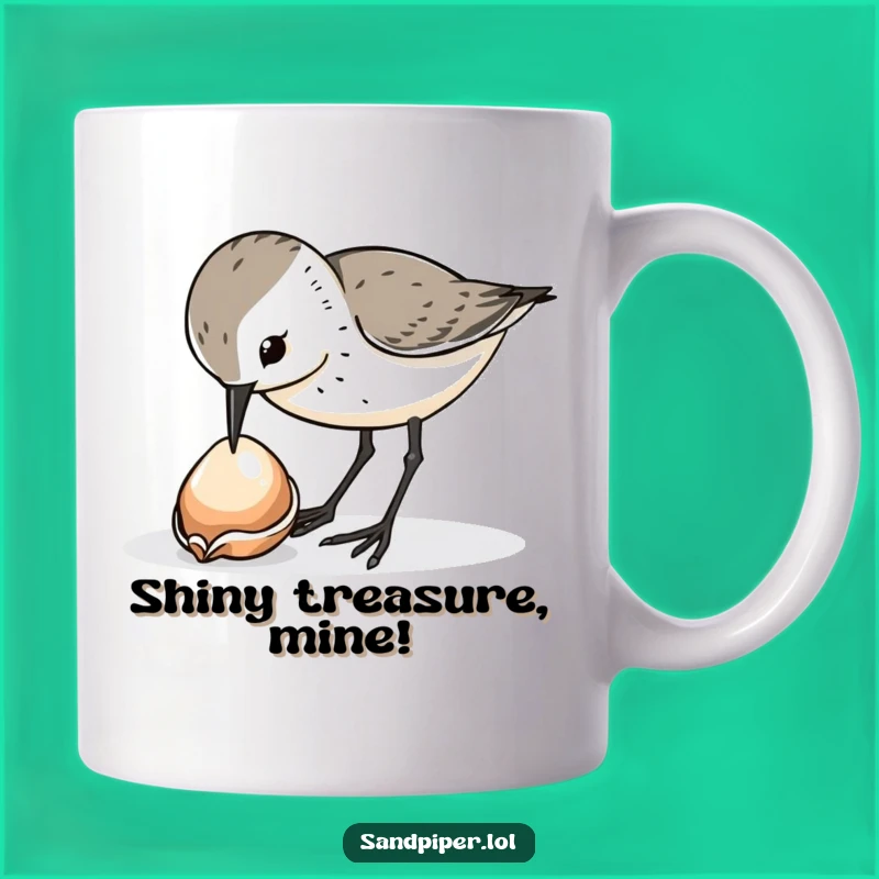 Funny Sandpiper Shell Pecker Mug - Adorable Bird Gift for Beach Lovers