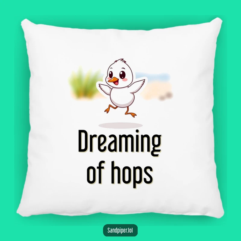 Funny Sandpiper Hop Pillow: Soft Bird Cushion, Comfy & Cheerful Gift Accent