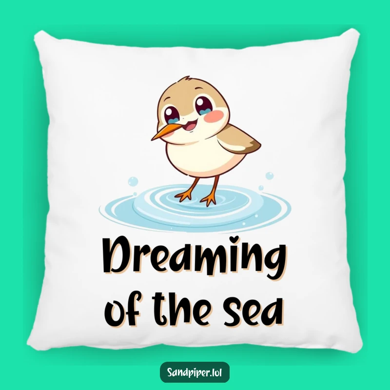 Funny Soft Sandpiper Wave Dip Pillow - Comfy & Humorous Accent Decor Gift