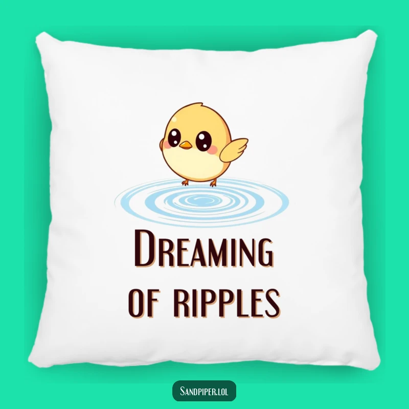 Funny Bird Ripple Chase Pillow - Comfy Comfort with Wide-Eyed Avian Charm