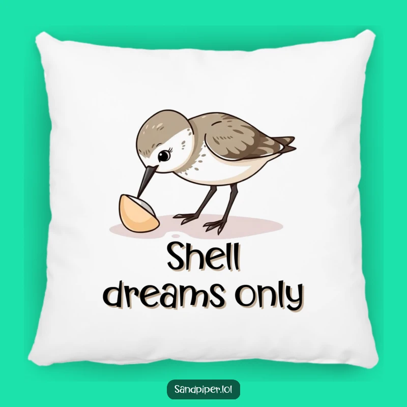 Funny Sandpiper Curiosity Pillow - Cozy Bird Accent Gift