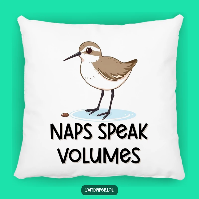 Funny Sandpiper Listening Pillow: Comfy and Hilarious Bird Decor