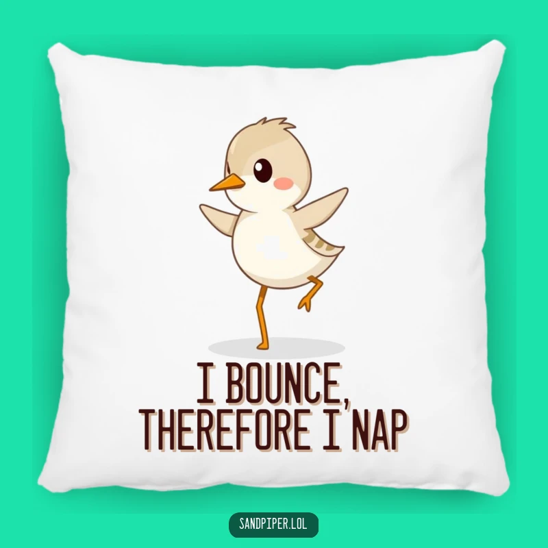 Funny Sandpiper Hopping Pillow - Cozy Comfort with a Determined Bird, Funny Gift!