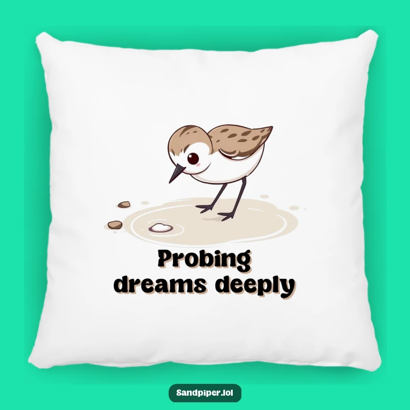 Funny Sandpiper Pillow: Comfy Determined Character Cushion Gift