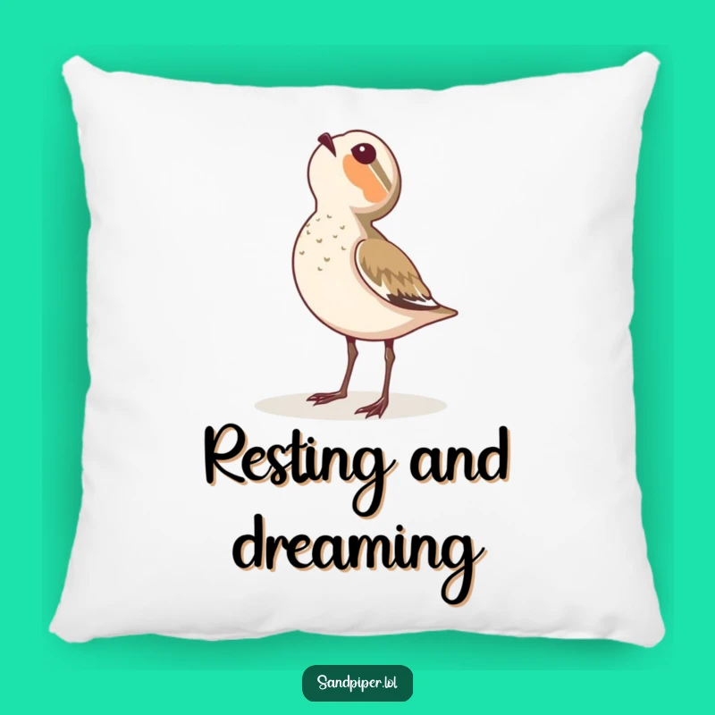 Funny Sandpiper Pillow - Cozy Awestruck Accent Pillow for Relaxation