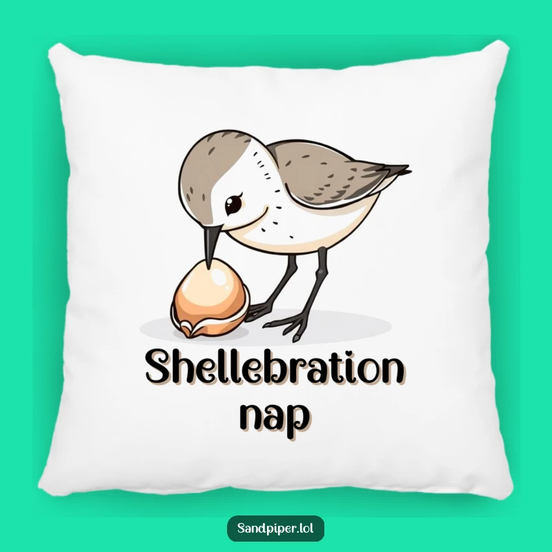 Comfy Funny Sandpiper Shell Pecker Pillow - Soft Bird Accent Cushion Gift