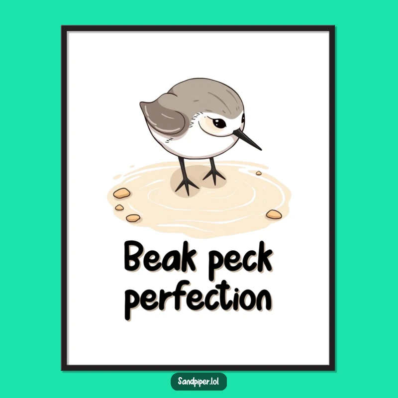 Funny Sandpiper Digital Art - Hilarious Beach Bird Download, Gift