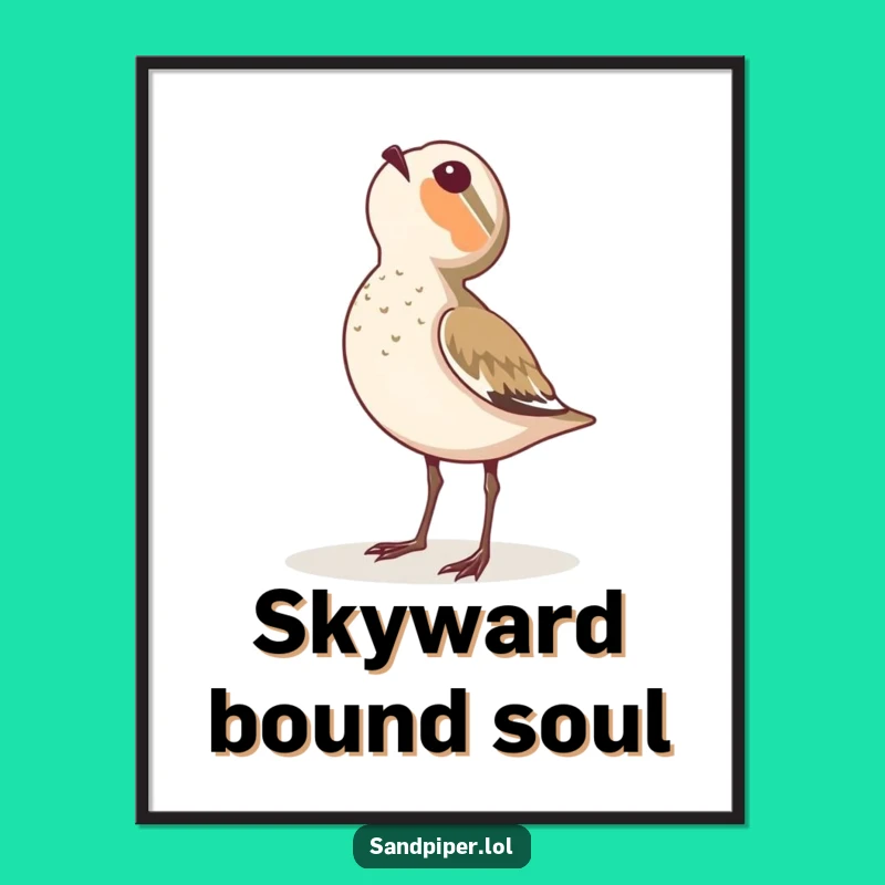 Funny Sandpiper Digital Art - Instant Awestruck Decor for Dreamers