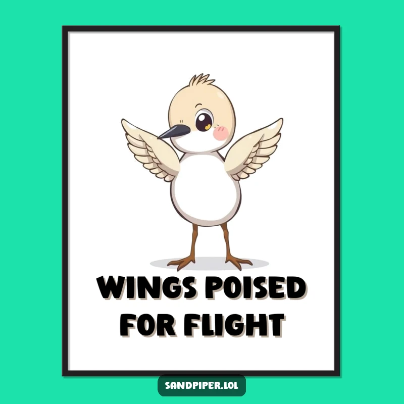 Funny Sandpiper Digital Art - Instant Hilarious Ready-to-Fly Artwork!