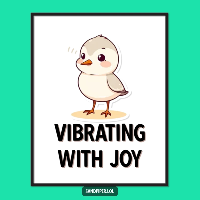 Funny Sandpiper Chirp Digital Art Print: Instant Cute Bird Sound Gift
