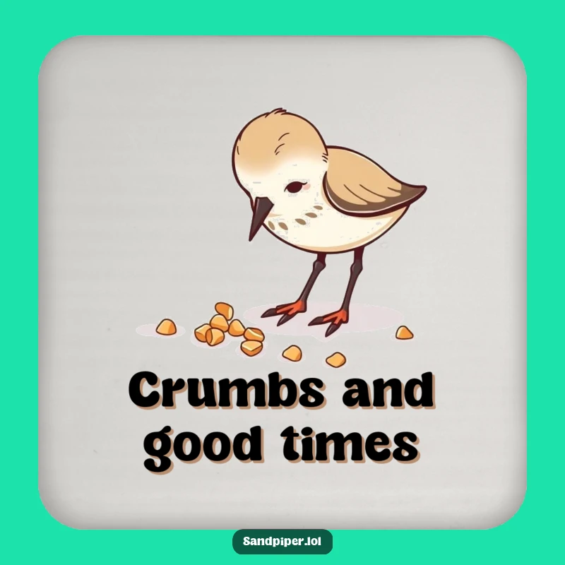 Funny Sandpiper Coasters - Enthusiastic Beach Protection for Tables