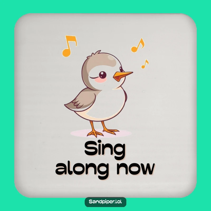 Funny Sandpiper Chirp Coaster - Add Musical Flair to Your Surfaces