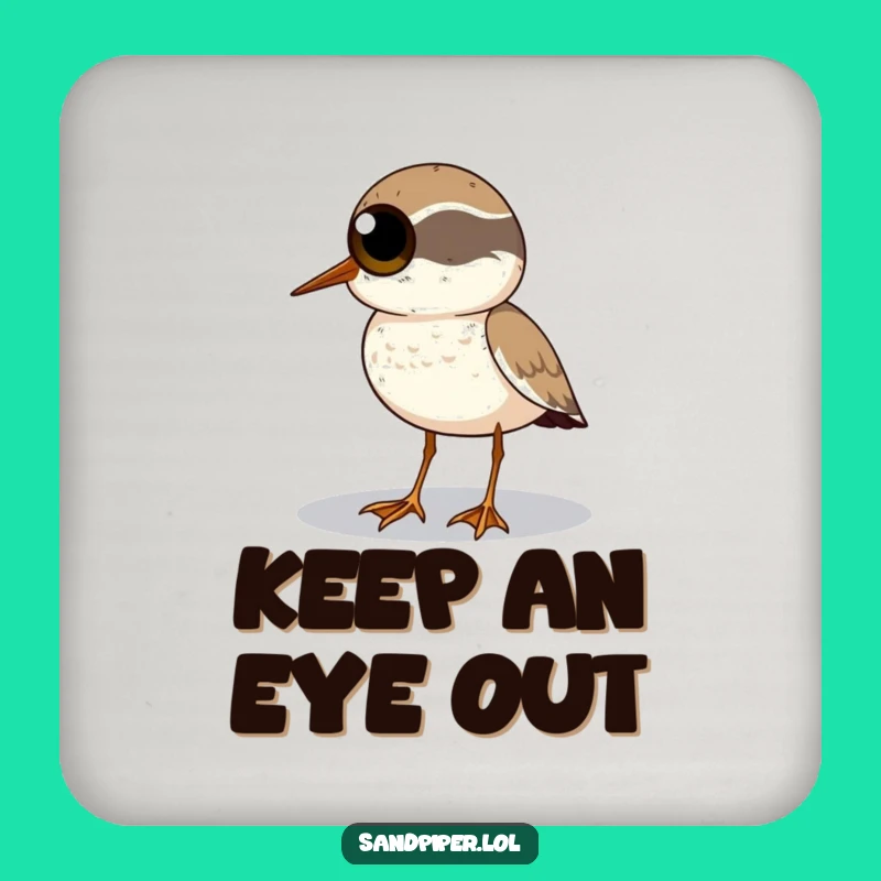 Funny Sandpiper Coasters - Horizon Scan Humor, Hilarious Gift Set