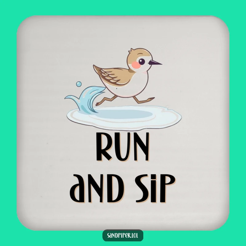 Funny Sandpiper Runner Coasters: Protect Surfaces with Coastal Charm, an Adorable Funny Gift!