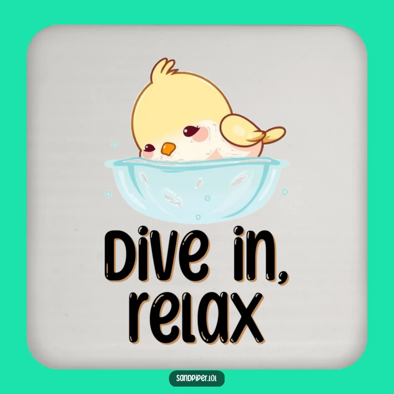 Funny Splash Bird Coaster: Protect Surfaces with Playful Underwater Charm