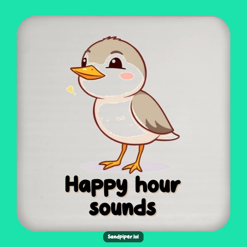 Funny Sandpiper Coaster: Adorable Bird Protection with a Happy Chirp