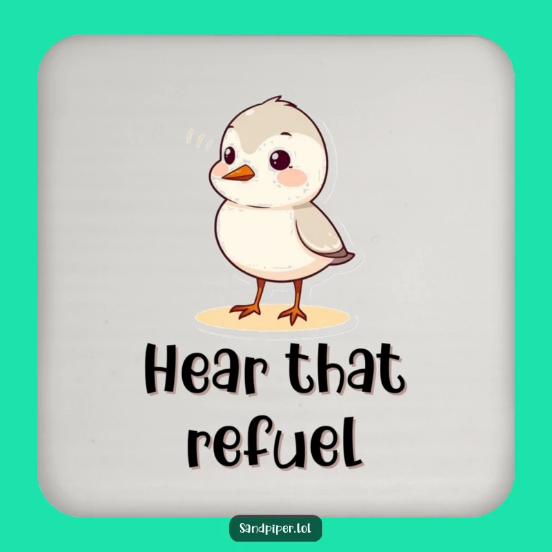 Funny Sandpiper Chirp Coaster: Cute Bird Sound Wave Drink Gift