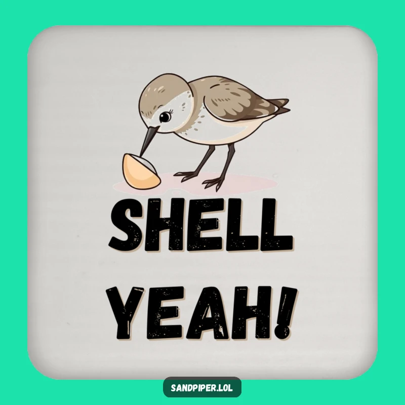 Funny Sandpiper Curiosity Coaster Set - Bird Drink Gift