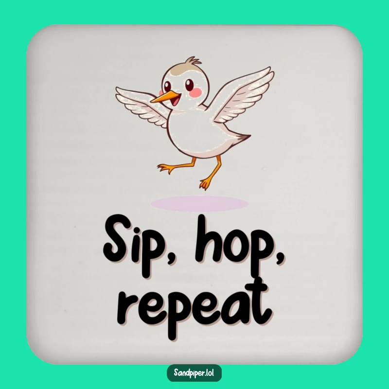 Funny Sandpiper Coaster: Graceful Bird Drink Accessory Gift